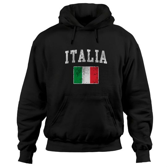 Vintage Italia Italian Flag Italy Italiano Gift Te Hoodies