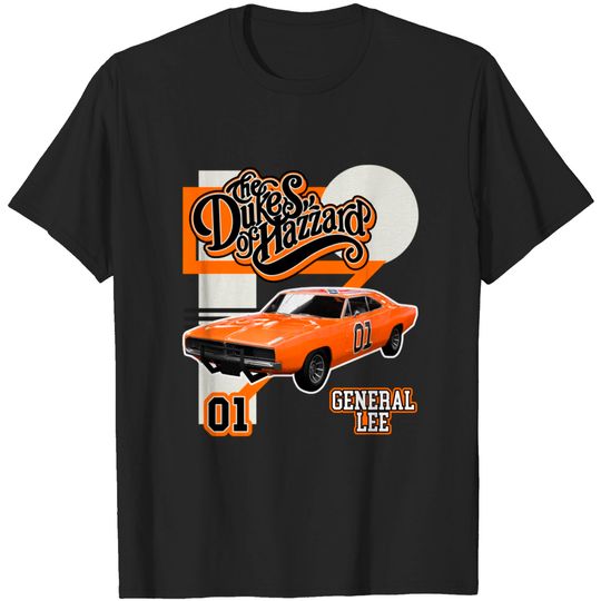 Retro Style General Lee Hazzard Racing Design - Dukes Of Hazzard - T-Shirt