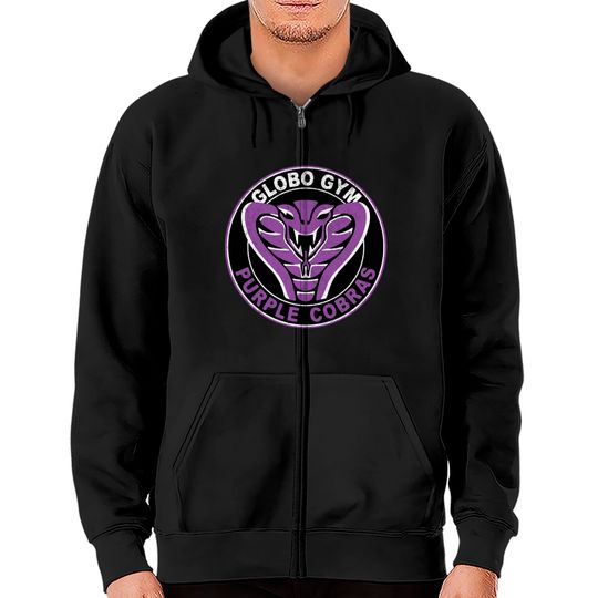 Globo Gym Purple Cobras - vintage logo - Globo Gym - Zip Hoodies