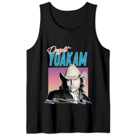 Dwight Yoakam / 80s Styled Retro Design - Dwight Yoakam - Tank Tops