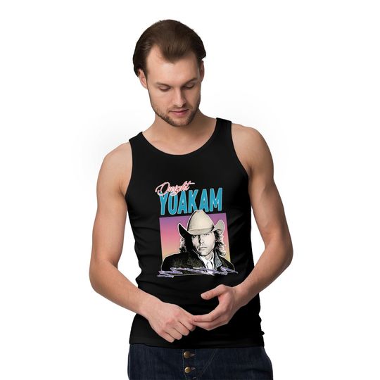 Dwight Yoakam / 80s Styled Retro Design - Dwight Yoakam - Tank Tops
