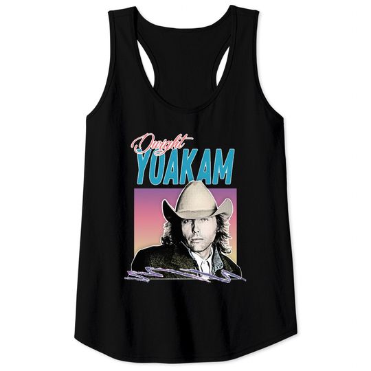 Dwight Yoakam / 80s Styled Retro Design - Dwight Yoakam - Tank Tops