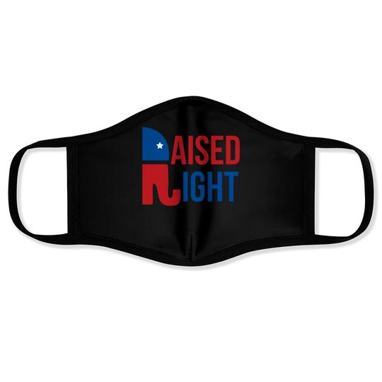Raised Right Republican Face Mask Face Masks