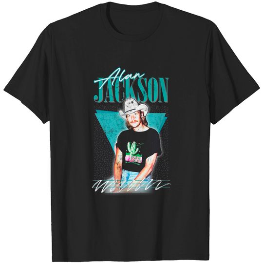 Alan Jackson // Vintage Faded-Style Fan Design - Alan Jackson - T-Shirt