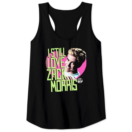 Saved by The Bell 1990's Bayside Zack Morris Teen Comedy Sitcom Adult Tank Tops White