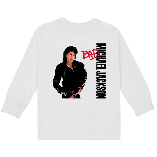 Michael Jackson Bad Album Smooth Criminal 2  Kids Long Sleeve T-Shirts