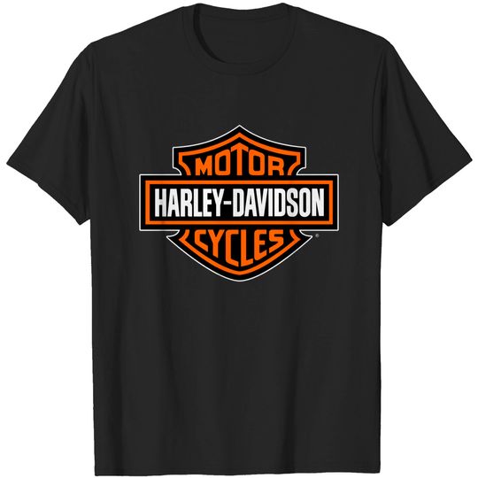 Haarleyy Davidson Orange Bar & Shield T-Shirt, Haarleyy Davidson Shirt Fan Gifts, Haarleyy Davidson Logo Shirt