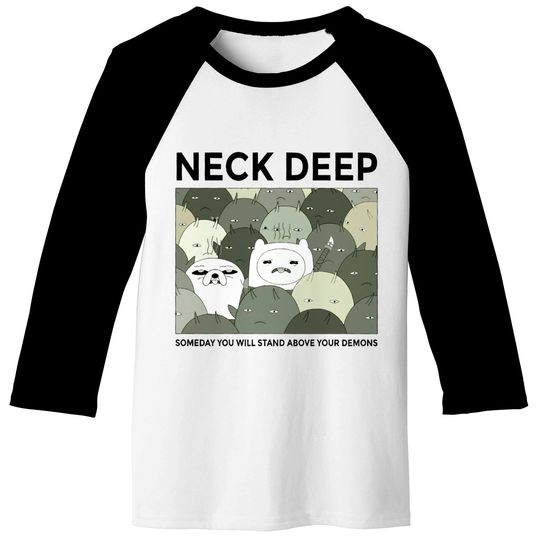 Neck Deep Adventure Time Baseball Tees