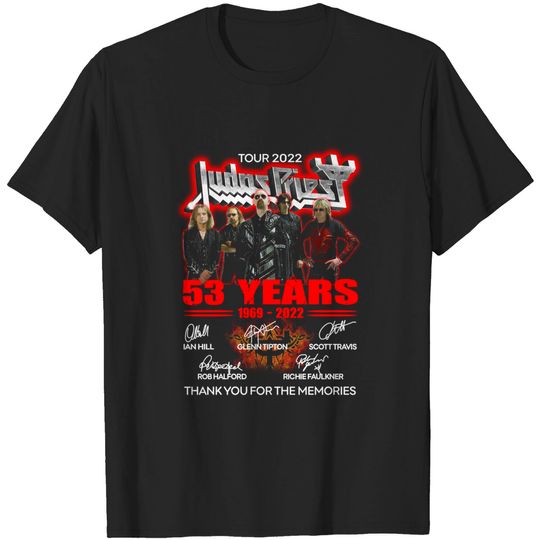Tour 2022 Judas Priest 53 Years 1969-2022 The Memories Signatures Shirt