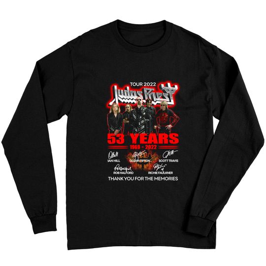 Tour 2022 Judas Priest 53 Years 1969-2022 The Memories Signatures Long Sleeves