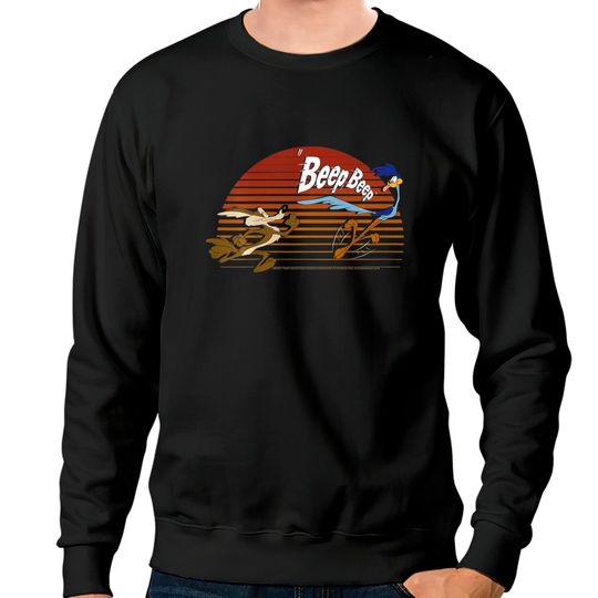 Kids Wile E Coyote Road Runner Beep Beep Chase T Sweatshirts