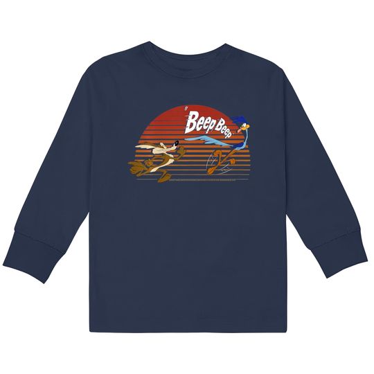 Kids Wile E Coyote Road Runner Beep Beep Chase T  Kids Long Sleeve T-Shirts