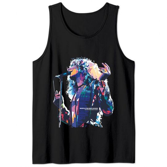 Robert Plant in WPAP style - Robert Plant - Tank Tops
