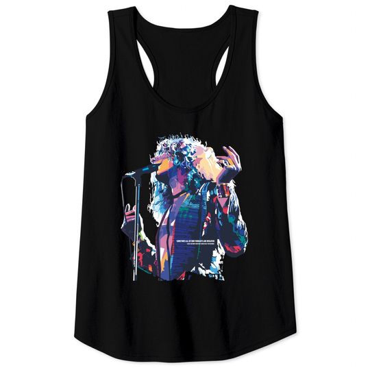 Robert Plant in WPAP style - Robert Plant - Tank Tops