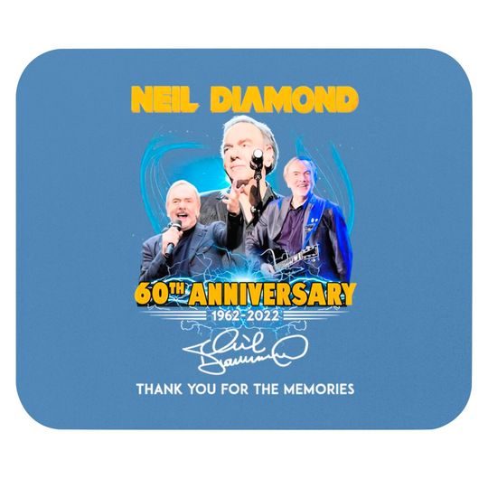 Neil Diamond 60th Anniversary 1962-2022 Signatures Mouse Pads, Neil Diamond Fan Gifts, Neil Diamond Vintage