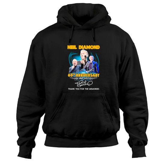 Neil Diamond 60th Anniversary 1962-2022 Signatures Hoodies, Neil Diamond Fan Gifts, Neil Diamond Vintage