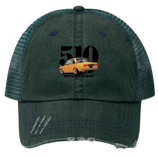 Drive The Classic Car - Datsun 510 (Yellow) - Vintage Cars - Trucker Hats