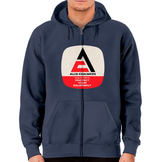Vintage Style Allis Chalmers Tractor - Allis Chalmers - Zip Hoodies