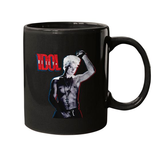 Billy Idol 80's Punk Rock Singer Posing Musician MTV Adult Mugs Mug Black