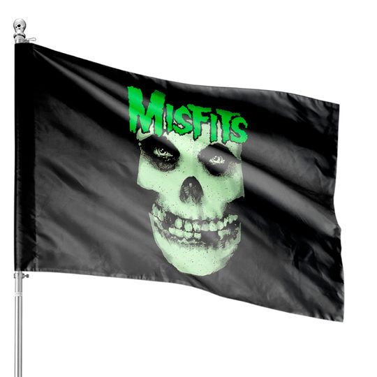 Misfits Unisex House Flags: Glow Jurek Skull
