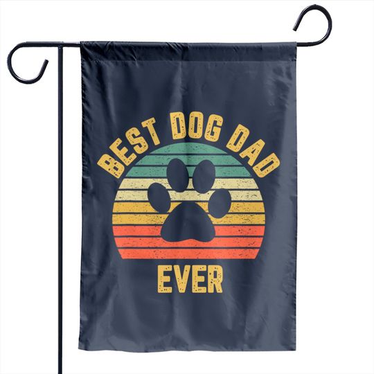 Vintage Dog Dad Garden Flag Cool Father's Day Gift Retro Garden Flags