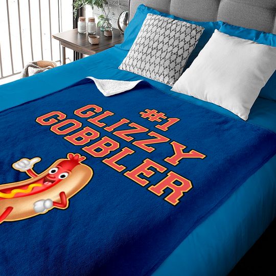 #1 Glizzy Gobbler Hot Dog Pullover Baby Blankets