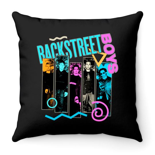 Pop Music Bring Memory Back Throw Pillows, Backstreet Boy Band Throw Pillow, Backstreet Boys 90s Bar Throw Pillows