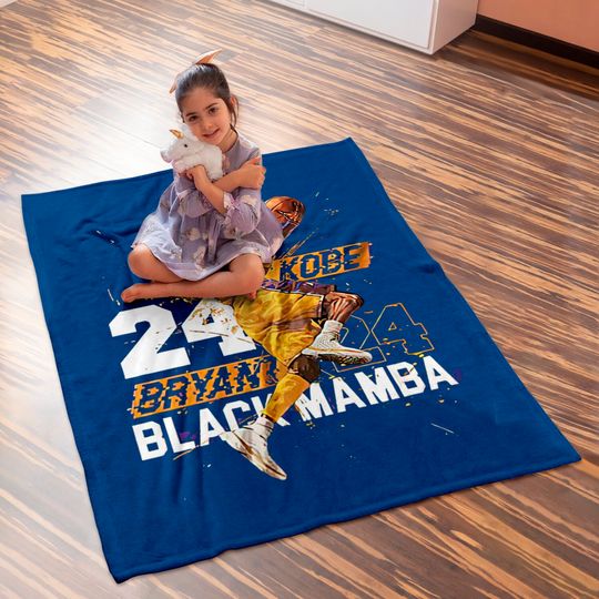 Thank You Kobe Bryant 24 LA Basketball Baby Blankets