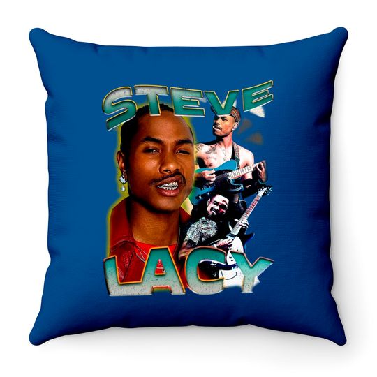 Steve Lacy Throw Pillows, Steve Lacy Vintage Rap Throw Pillow Throw Pillow DWK146