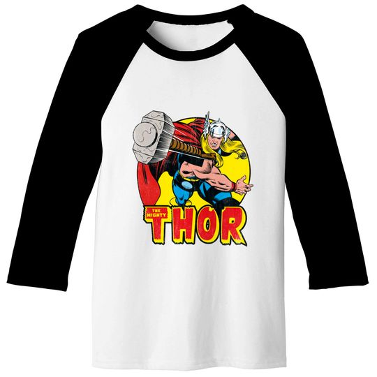 Marvel Mighty Thor Hammer Throw Baseball Tees