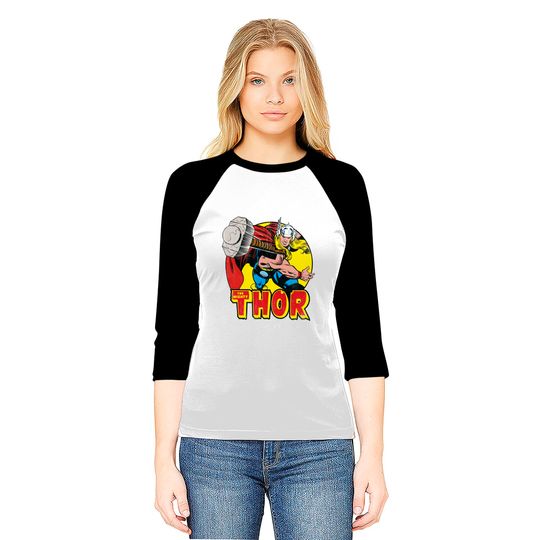 Marvel Mighty Thor Hammer Throw Baseball Tees
