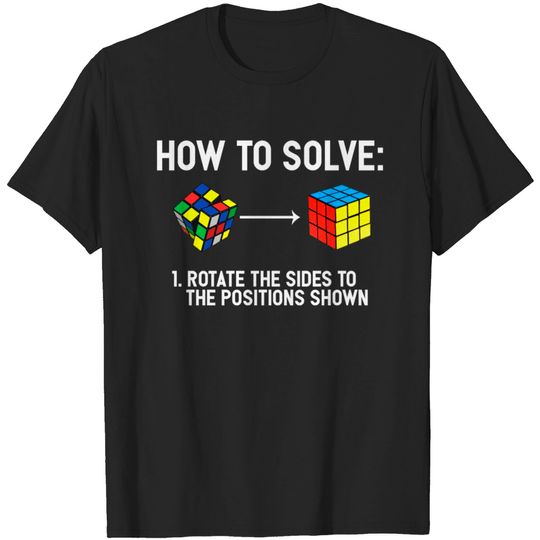 Youth Rubiks Cube Shirt Rotate The Sides T-shirt