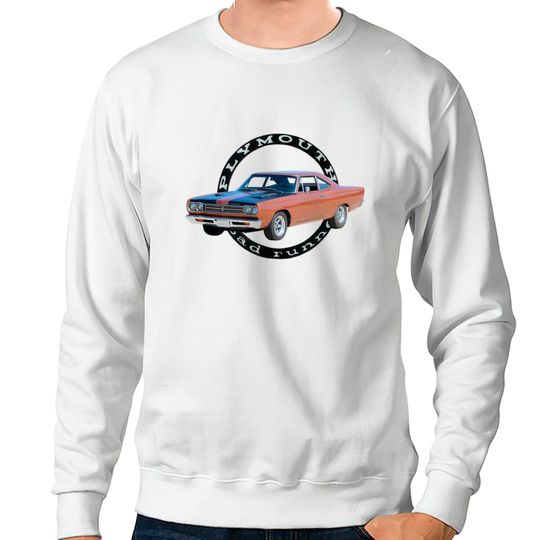 1969 Plymouth Roadrunner on back - Plymouth Road Runner - Sweatshirts