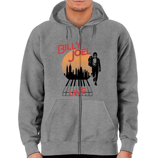 Billy Joel - Live in the City Zip Hoodies
