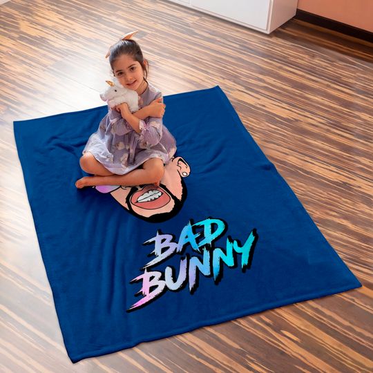 Bad Bunny Tour 2022 Baby Blankets, Bad Bunny Baby Blankets, Bad Bunny Concert Baby Blanket