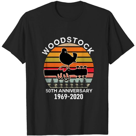 woodstock 50th anniversary 1969 2020,Woodstock Shirt,Woodstock 1969 ,Peace Love Bird - Woodstock - T-Shirt