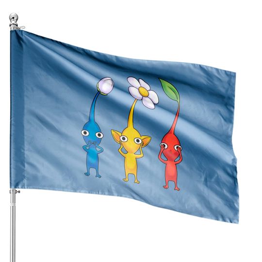 Three wise pikmin - Gamer - House Flags