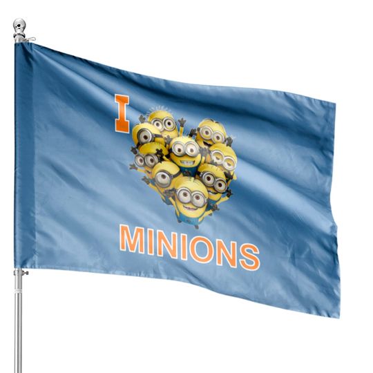 I LOVE MINIONS House Flags