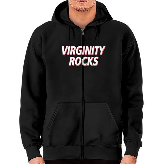 Virginity Rocks Heather - Virginity Rocks - Zip Hoodies