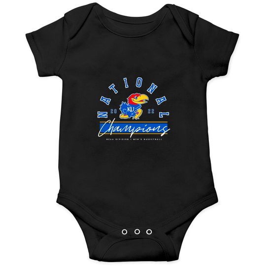 Kansas Jayhawks Logo, National Champion 2022,Final Four March Madness 2022 Onesies,Kansas Jayhawks NCAA's Men Basketball Onesies
