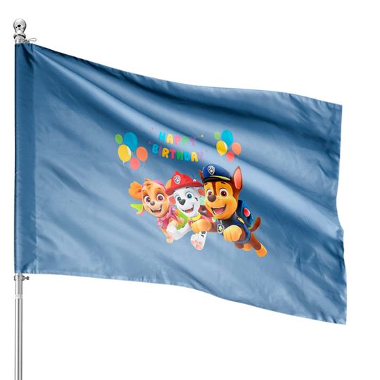 Paw Patrol Happy Birthday Classic House Flags