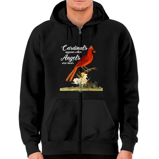 Cardinal Bird Appear When Angels Are Near Red Cardinal Wild Zip Hoodies