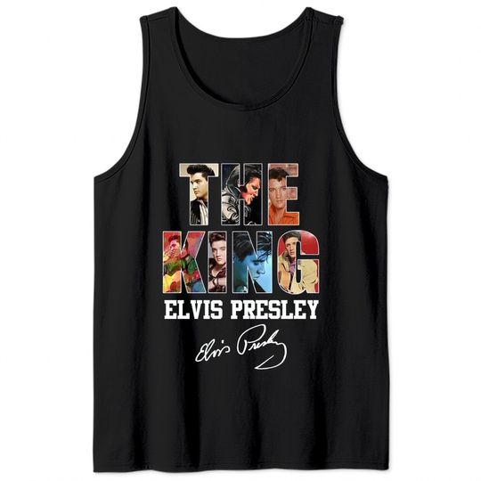 The King Elvis Presley Signatures Tank Tops