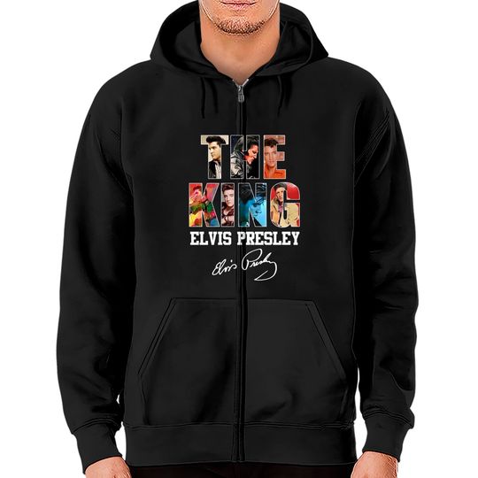 The King Elvis Presley Signatures Zip Hoodies