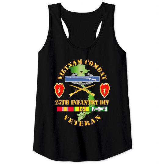 Vietnam Combat Infantry Veteran w 25th Inf Div Tank Tops