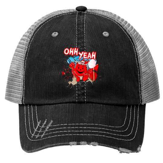 Ohh Yeah Kool Aid Man - Oh Yeah Macho Man Kool Aid - Trucker Hats