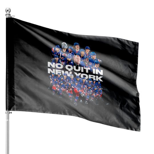 NY Rangers House Flags, No Quit House Flags, Breakingt Merch No Quit In New York House Flags