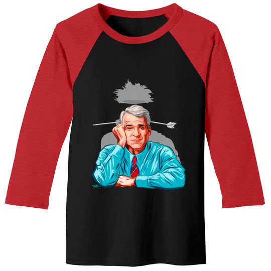 Steve Martin - An illustration by Paul Cemmick - Steve Martin - Baseball Tees