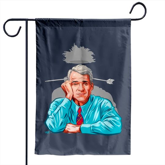 Steve Martin - An illustration by Paul Cemmick - Steve Martin - Garden Flags