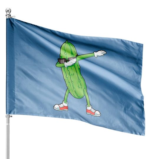Dabbing Pickle DAB Gift House Flags